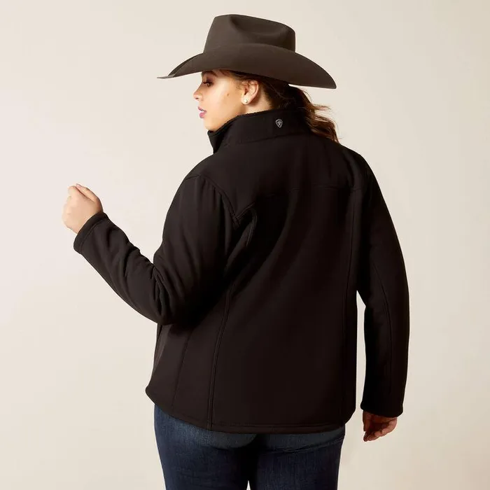 Women Jackets and Vests Ariat Berber Back Softshell Jacket Black Women Jackets and Vests Ariat Berber Back Softshell Jacket Black