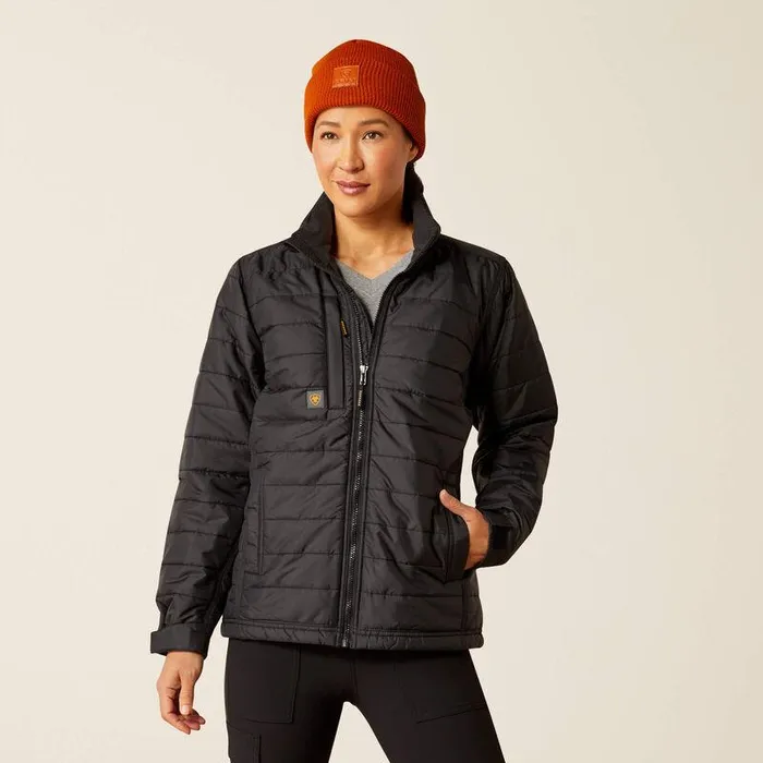 Women Jackets and Vests Ariat Rebar Cordura Ripstop Lightweight Insulated Jacket Black