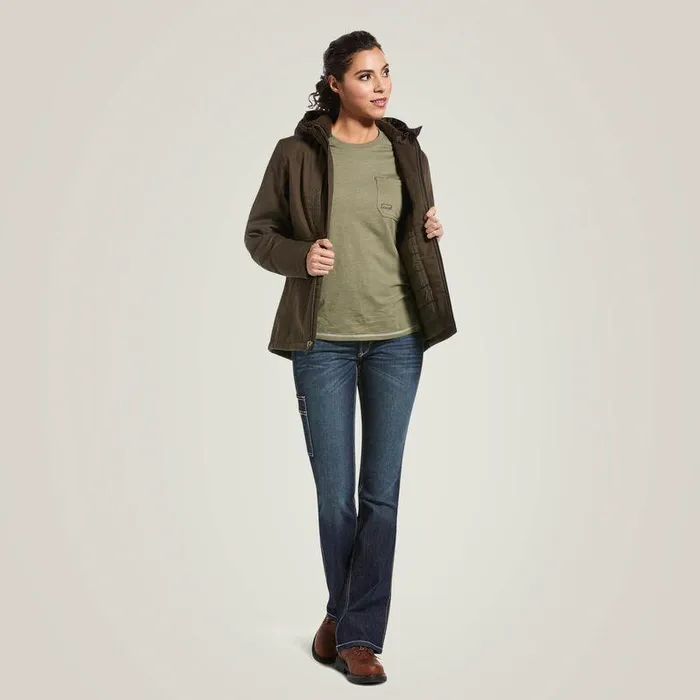 Women Jackets and Vests Ariat Rebar DuraCanvas Insulated Jacket Wren