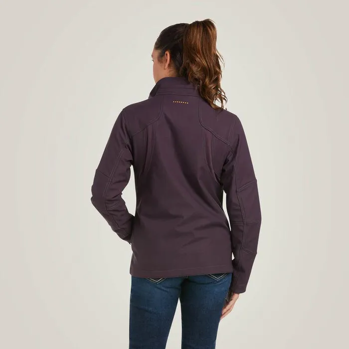 Women Jackets and Vests Ariat Rebar Stretch Canvas Softshell Jacket Plum Perfect