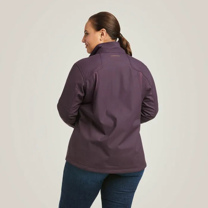 Women Jackets and Vests Ariat Rebar Stretch Canvas Softshell Jacket Plum Perfect
