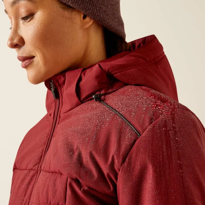 Women Jackets and Vests Ariat Rebar Valkyrie Stretch Canvas Insulated Jacket Cabernet