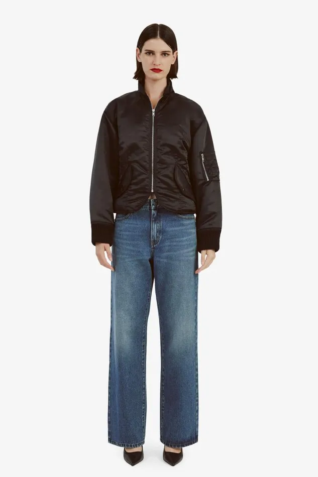 Women Jackets Bardot Fitted Bomber Jacket In Black Black Women Jackets Bardot Fitted Bomber Jacket In Black Black