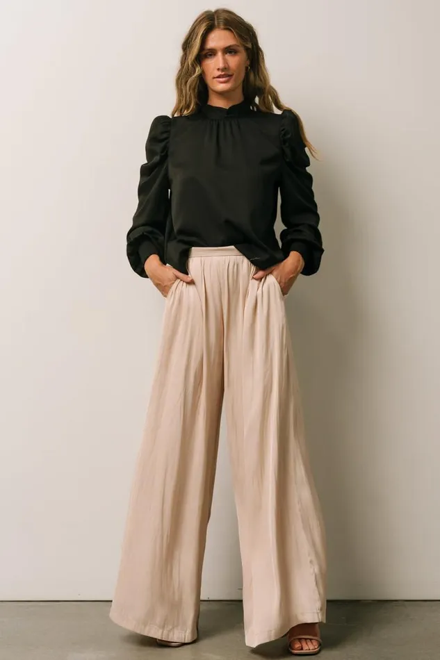 Women Jayla Palazzo Satin Pant Champagne Baltic Born Pants Women Jayla Palazzo Satin Pant Champagne Baltic Born Pants