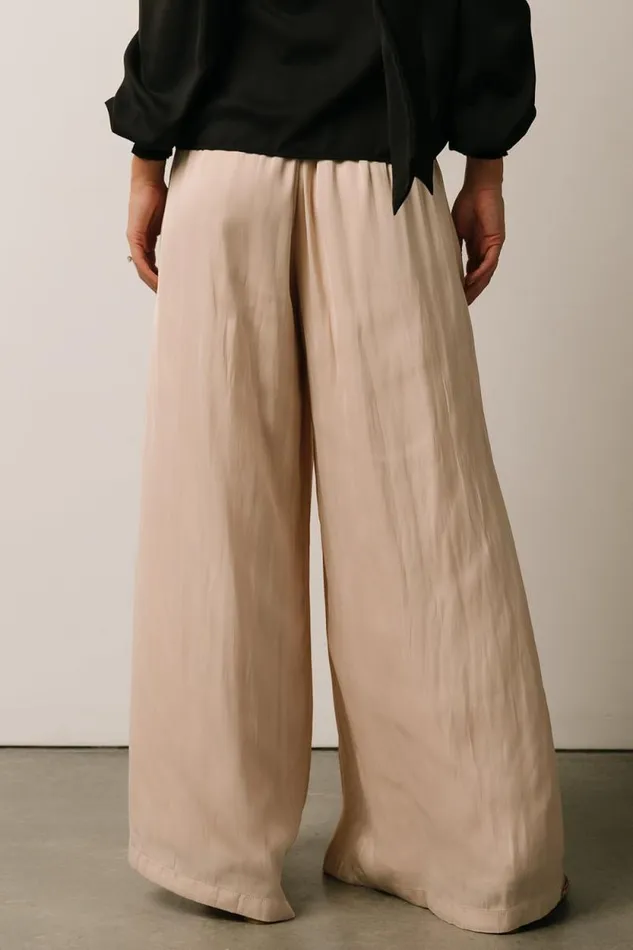 Women Jayla Palazzo Satin Pant Champagne Baltic Born Pants Women Jayla Palazzo Satin Pant Champagne Baltic Born Pants