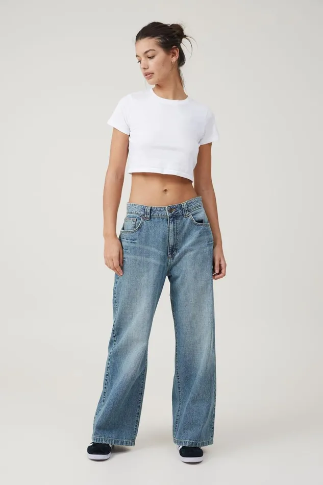 Women Jeans Cotton On Super Baggy Jean Sand Blue