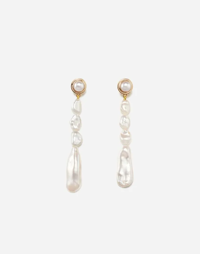 Women Jewelry Madewell AGMES Short Emmanuelle Earrings Gold