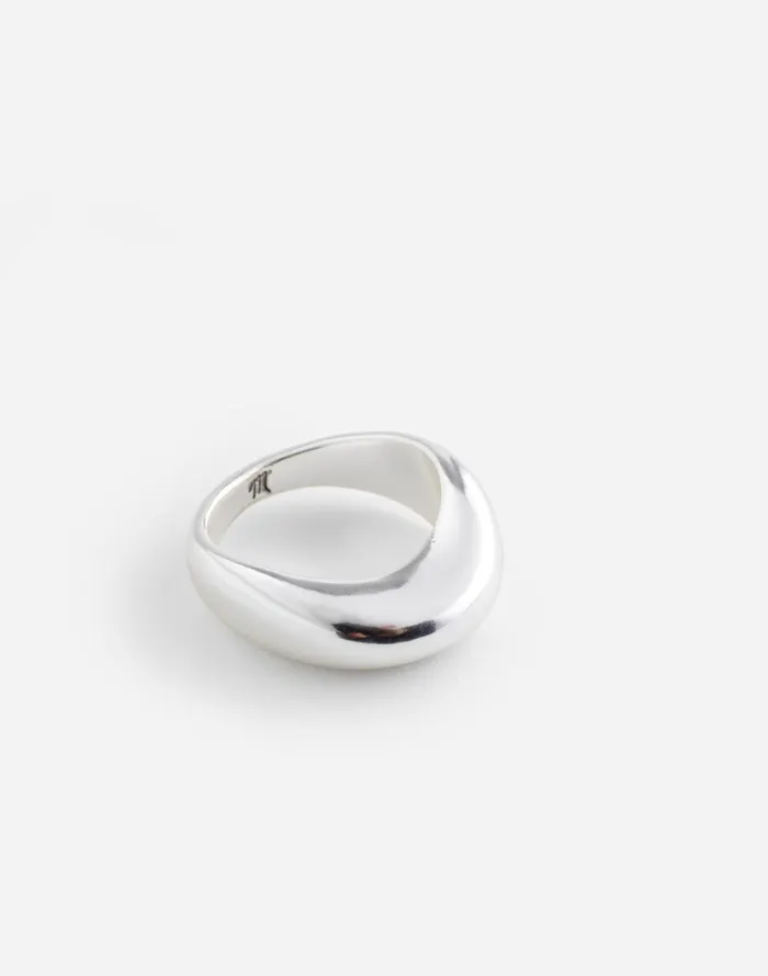 Women Jewelry Madewell Dome Statement Ring Light Silver Ox
