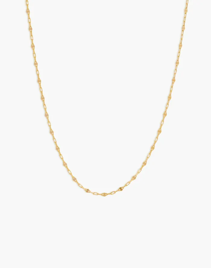 Women Jewelry Madewell Kinn Studio Diamond Cut Rolo Chain Neck Gold