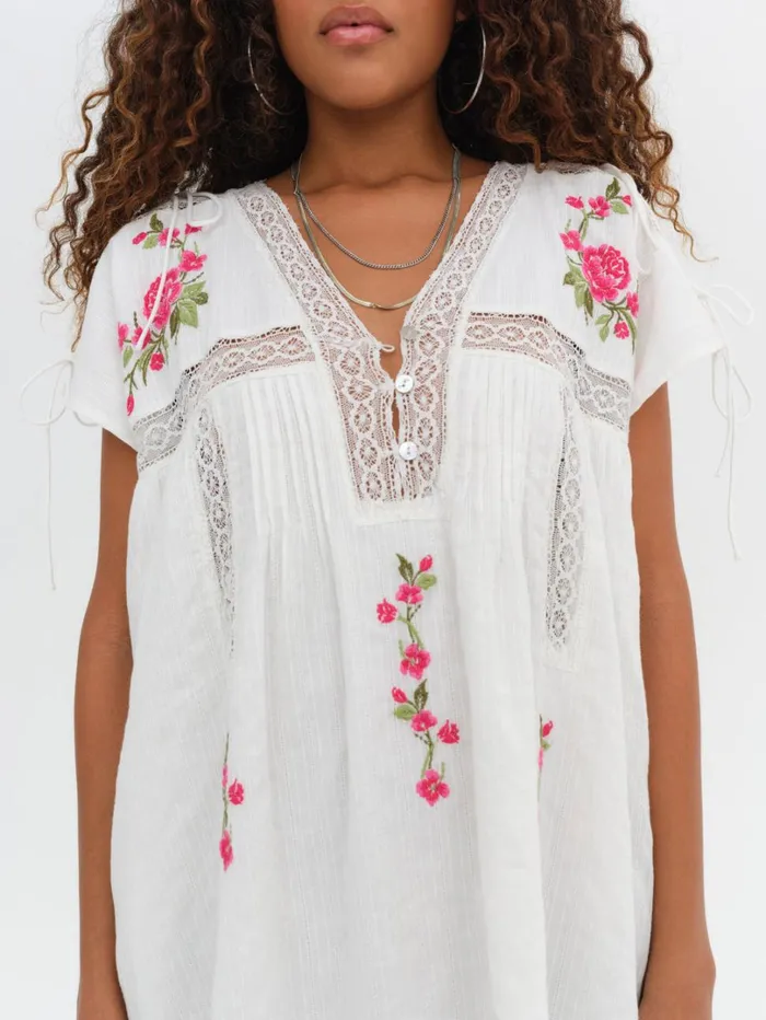 Women Jolene Embroidered Mini Dress White For Love and Lemons Dresses Women Jolene Embroidered Mini Dress White For Love and Lemons Dresses