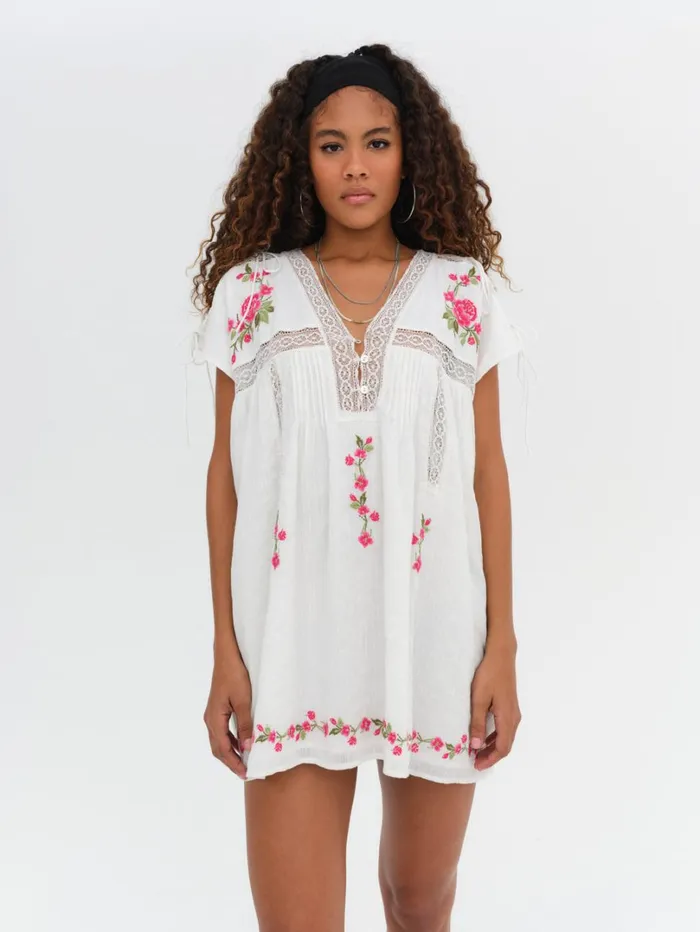 Women Jolene Embroidered Mini Dress White For Love and Lemons Dresses Women Jolene Embroidered Mini Dress White For Love and Lemons Dresses