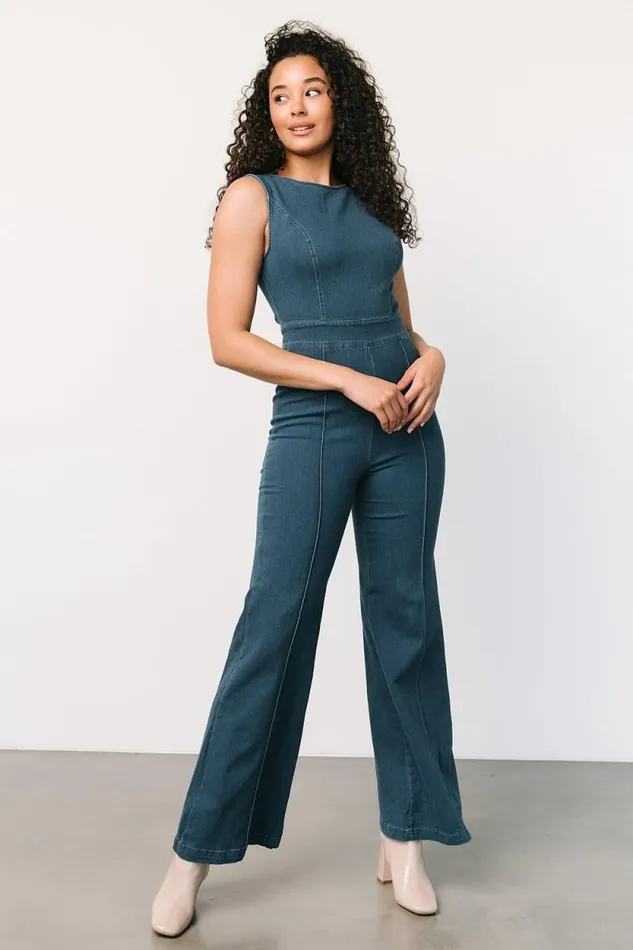 Women Katy Tank Jumpsuit Denim Blue Baltic Born Jumpsuits and Rompers Women Katy Tank Jumpsuit Denim Blue Baltic Born Jumpsuits and Rompers