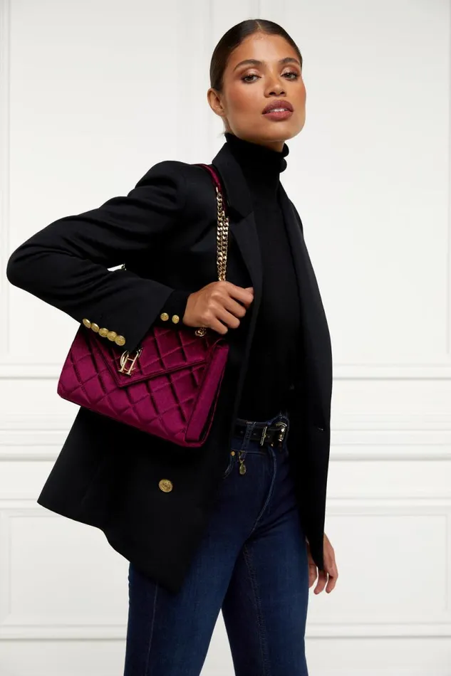 Women Knightsbridge Shoulder Bag Merlot Velvet Holland Cooper Bags Women Knightsbridge Shoulder Bag Merlot Velvet Holland Cooper Bags