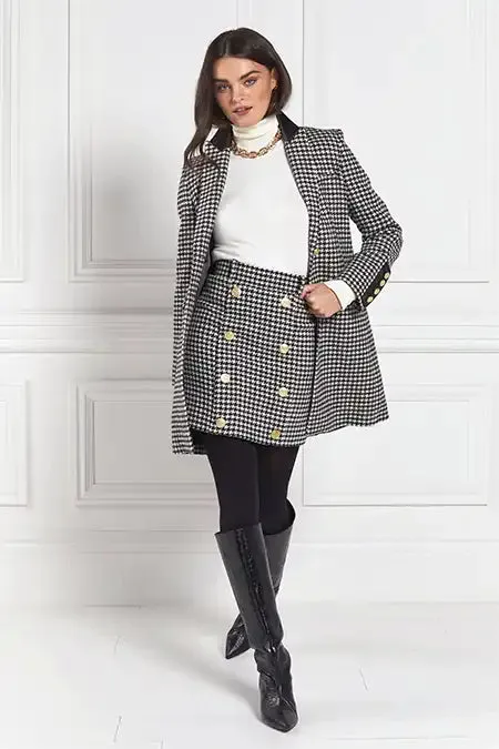 Women Knightsbridge Skirt Houndstooth Holland Cooper Tailoring Women Knightsbridge Skirt Houndstooth Holland Cooper Tailoring