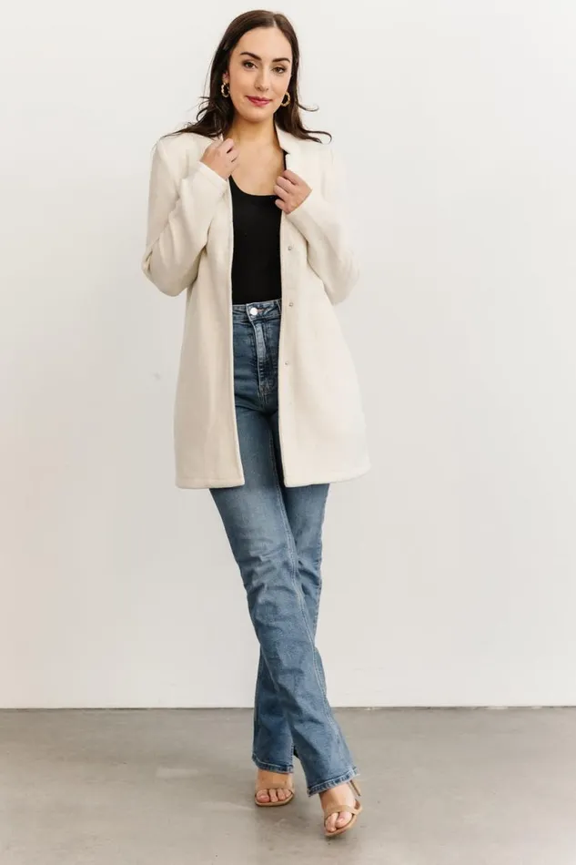 Women Knoll Notch Jacket Ivory Baltic Born Outerwear Women Knoll Notch Jacket Ivory Baltic Born Outerwear
