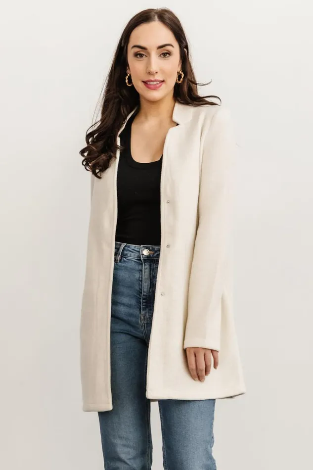 Women Knoll Notch Jacket Ivory Baltic Born Outerwear Women Knoll Notch Jacket Ivory Baltic Born Outerwear