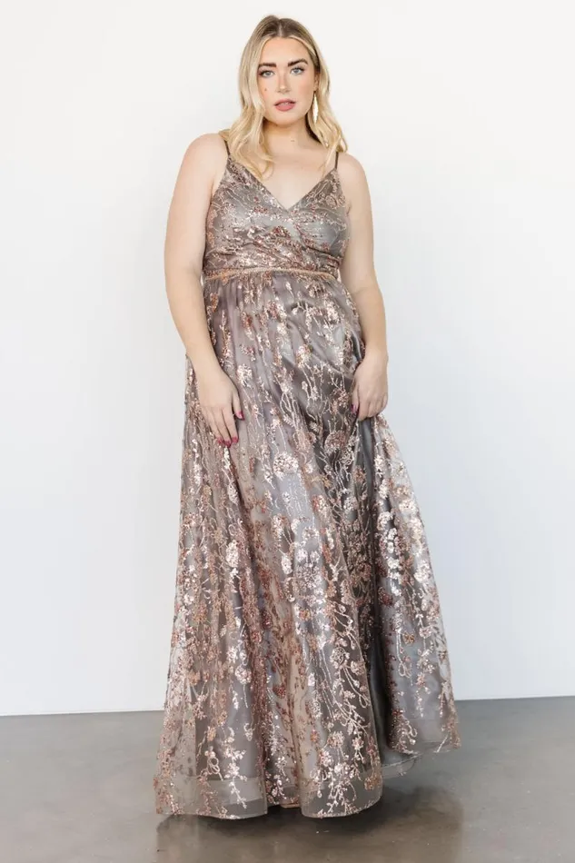 Women Lenna Shimmer Gown Eucalyptus Rose Baltic Born Embellished and Sequined Women Lenna Shimmer Gown Eucalyptus Rose Baltic Born Embellished and Sequined