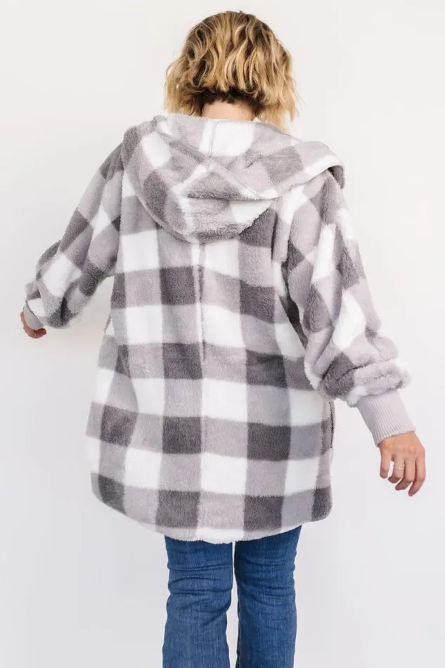 Women Lincoln Teddy Cardigan Gray White Baltic Born Outerwear Women Lincoln Teddy Cardigan Gray White Baltic Born Outerwear