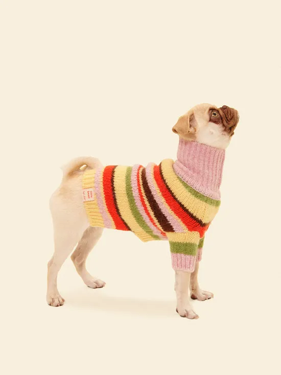 Women Lisa Says Gah Dog Sweater Pink Stripe Pet
