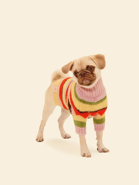 Women Lisa Says Gah Dog Sweater Pink Stripe Pet