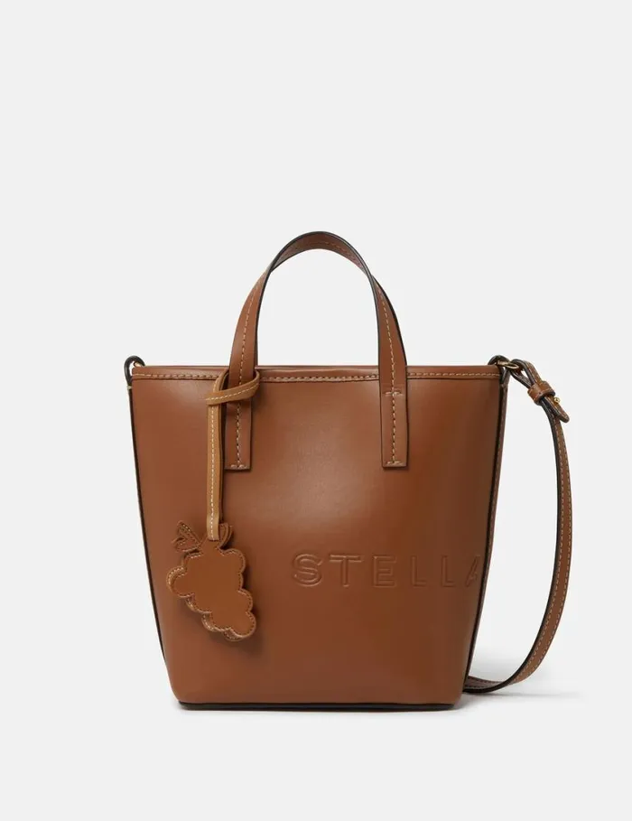 Women Logo Bucket Bag Chestnut Brown Stella McCartney Crossbody Bags