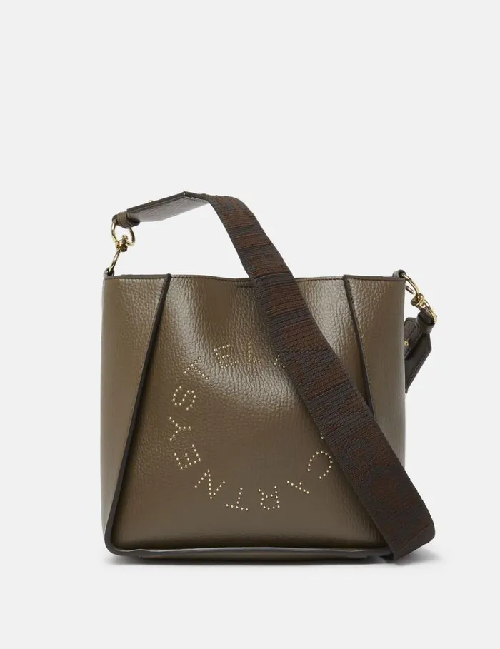 Women Logo Square Crossbody Bag Chocolate Brown Stella McCartney Mini Bags And Clutches