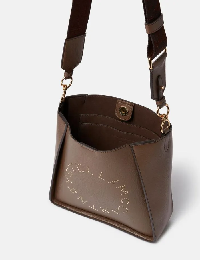 Women Logo Square Crossbody Bag Chocolate Brown Stella McCartney Mini Bags And Clutches Women Logo Square Crossbody Bag Chocolate Brown Stella McCartney Mini Bags And Clutches
