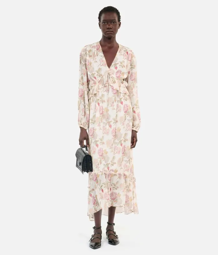 Women Long Printed Silk Dress THE KOOPLES Dresses and Jumpsuits