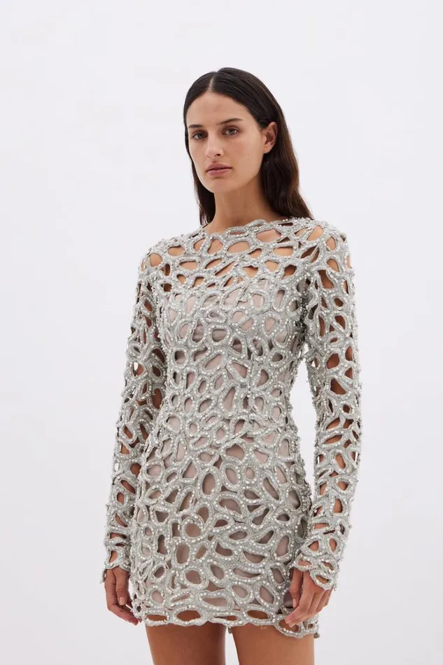 Women Long Sleeve Dresses Rachel Gilbert EVERETT MINI
