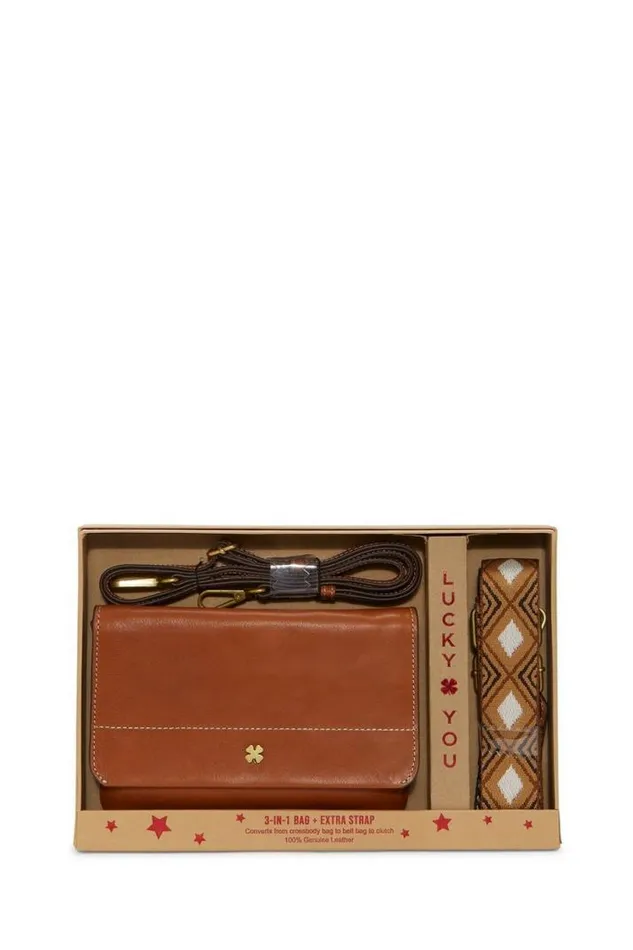 Women Lucky Brand Handbags Lucky Crossbody Gift Set Light Brown