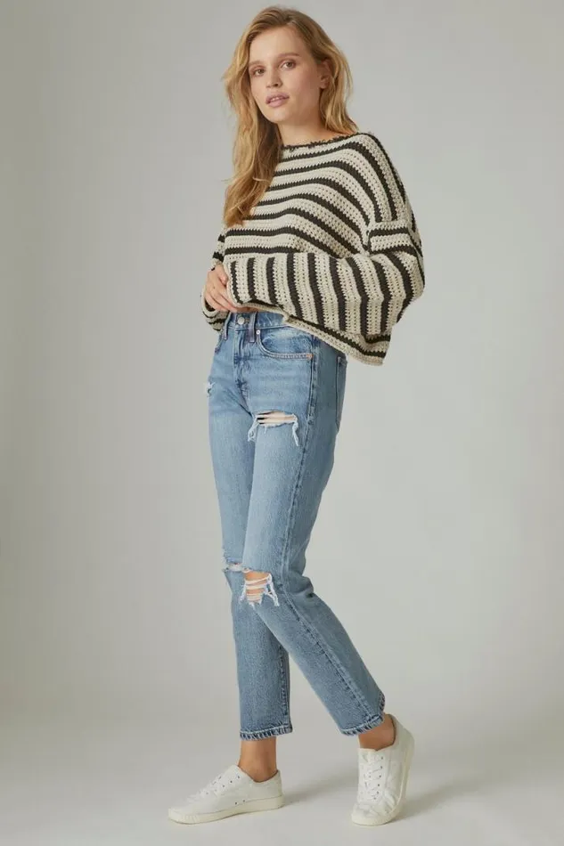 Women Lucky Brand Jeans High Rise Zoe Straight Saturn Dest