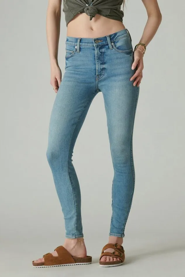 Women Lucky Brand Jeans Uni Fit High Rise Skinny Iconic