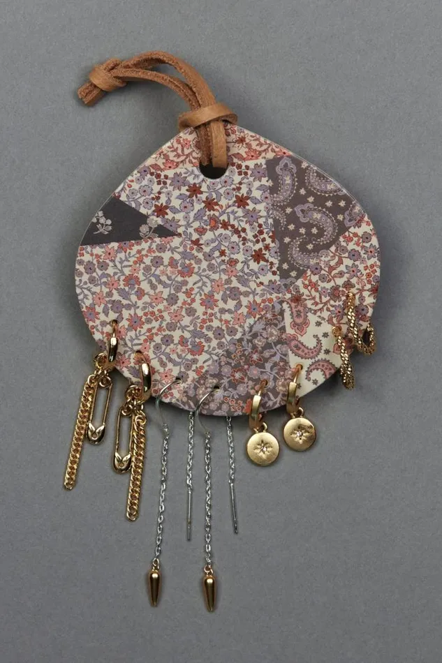 Women Lucky Brand Jewelry Patch Print Stud Set Two Tone