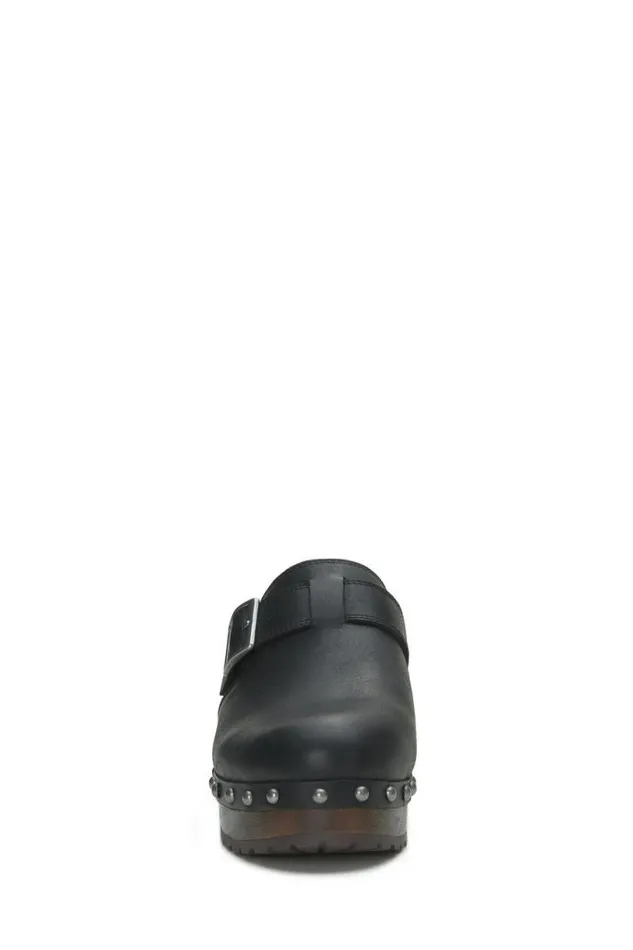 Women Lucky Brand Shoes Belvy Studded Clog Black
