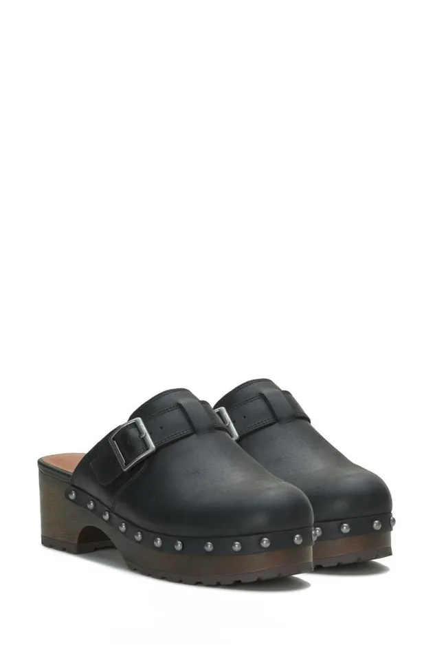 Women Lucky Brand Shoes Belvy Studded Clog Black