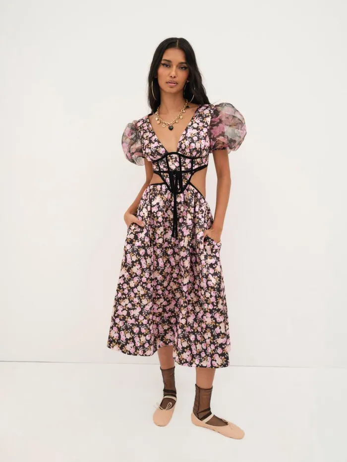 Women Maddison Midi Dress Black For Love and Lemons Dresses Women Maddison Midi Dress Black For Love and Lemons Dresses