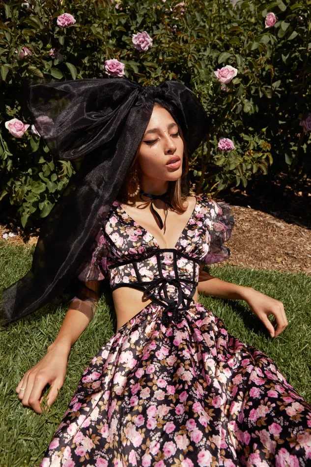 Women Maddison Midi Dress Black For Love and Lemons Dresses Women Maddison Midi Dress Black For Love and Lemons Dresses