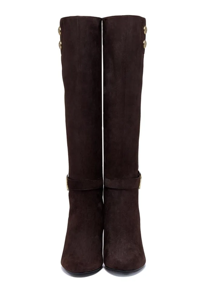 Women Marlborough Knee Boot Chocolate Holland Cooper Boots