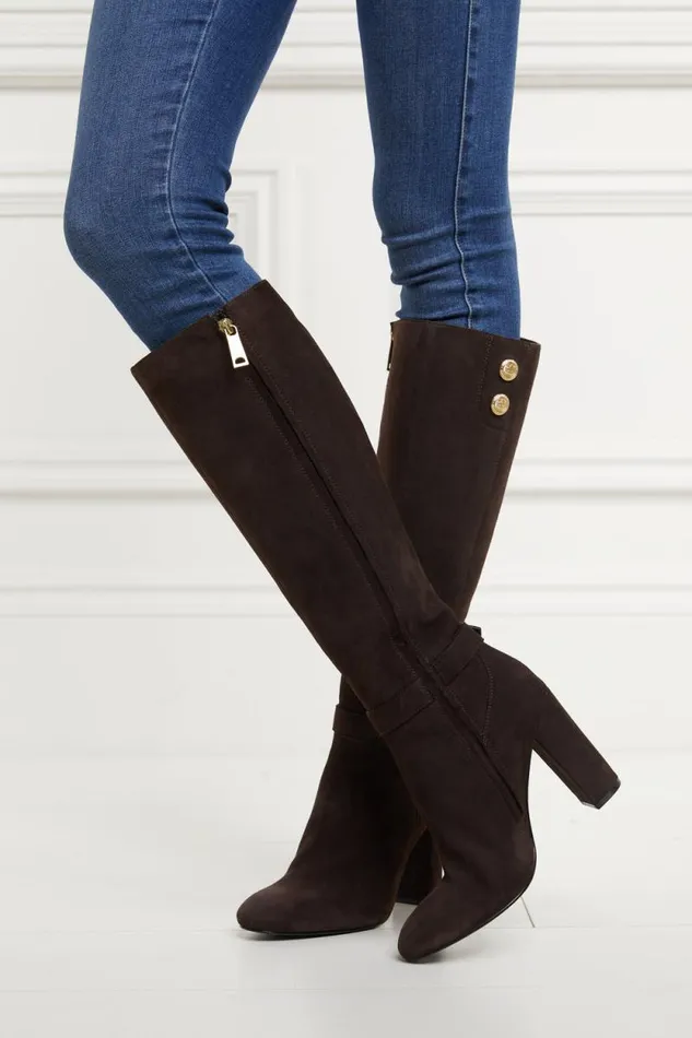Women Marlborough Knee Boot Chocolate Holland Cooper Boots