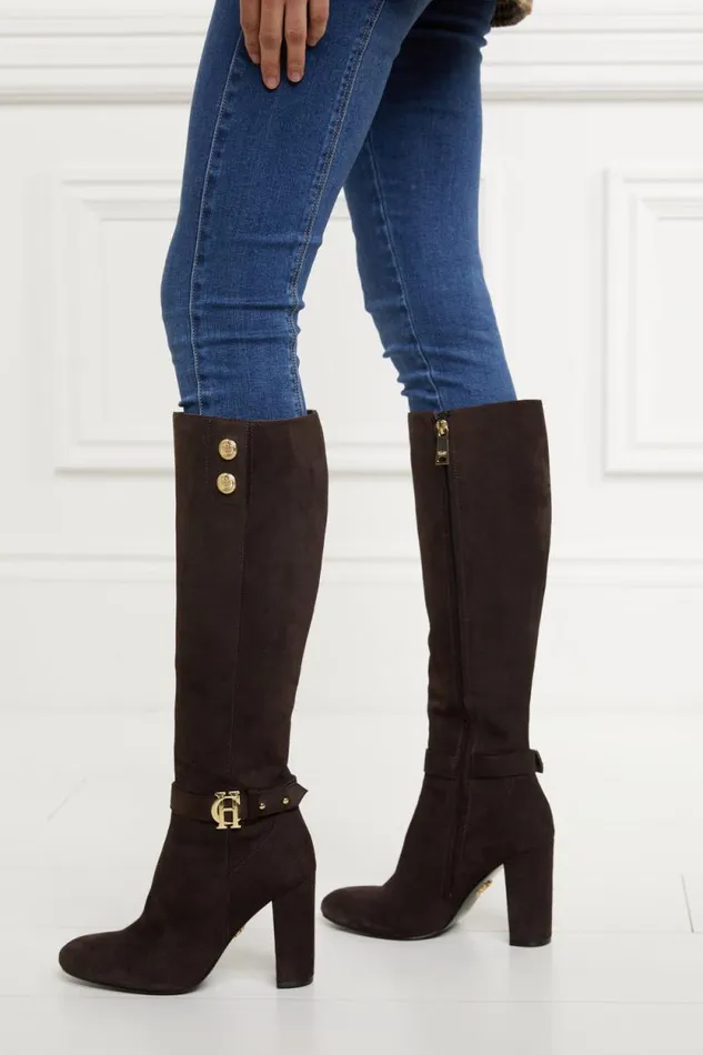 Women Marlborough Knee Boot Chocolate Holland Cooper Boots