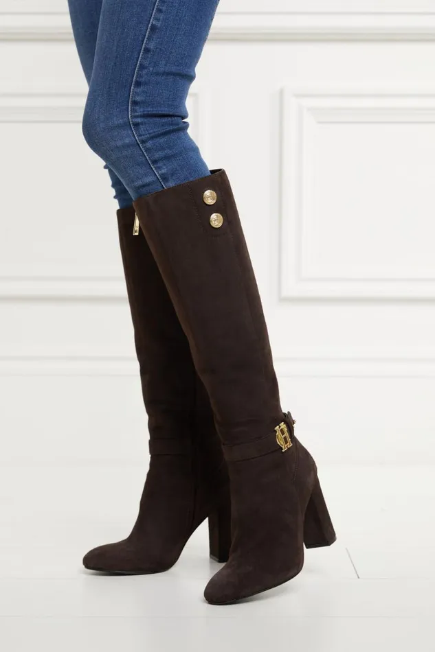 Women Marlborough Knee Boot Chocolate Holland Cooper Boots