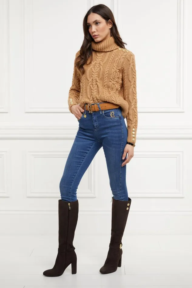 Women Marlborough Knee Boot Chocolate Holland Cooper Boots