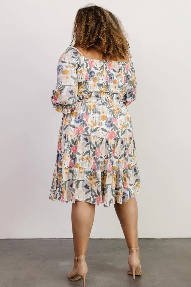 Women Marta Smocked Midi Dress Multi Floral Baltic Born Midi Dresses Women Marta Smocked Midi Dress Multi Floral Baltic Born Midi Dresses