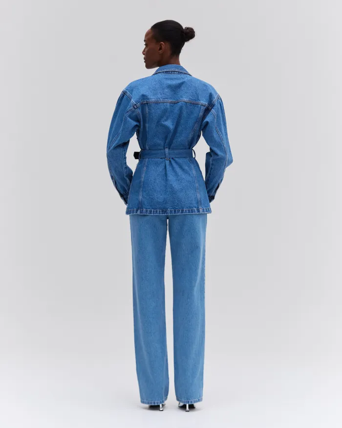 Women Matching Sets PatBO HandBeaded Straight Leg Jeans Denim