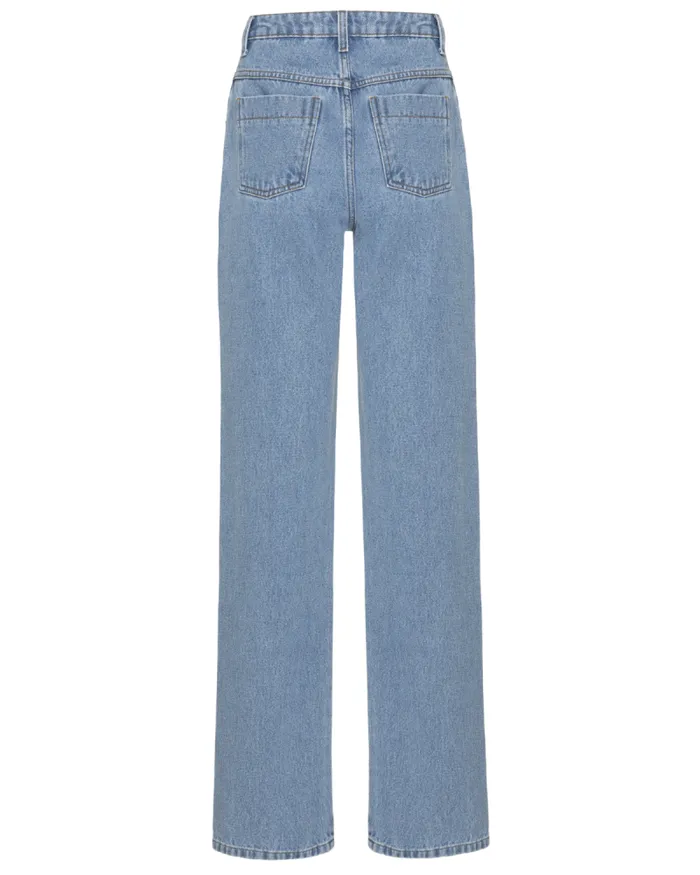 Women Matching Sets PatBO HandBeaded Straight Leg Jeans Denim