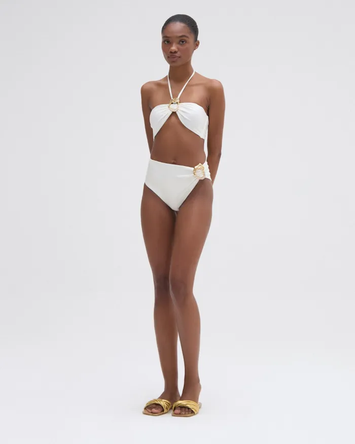 Women Matching Sets PatBO JERSEY SANDS STONE BIKINI BOTTOM Off White
