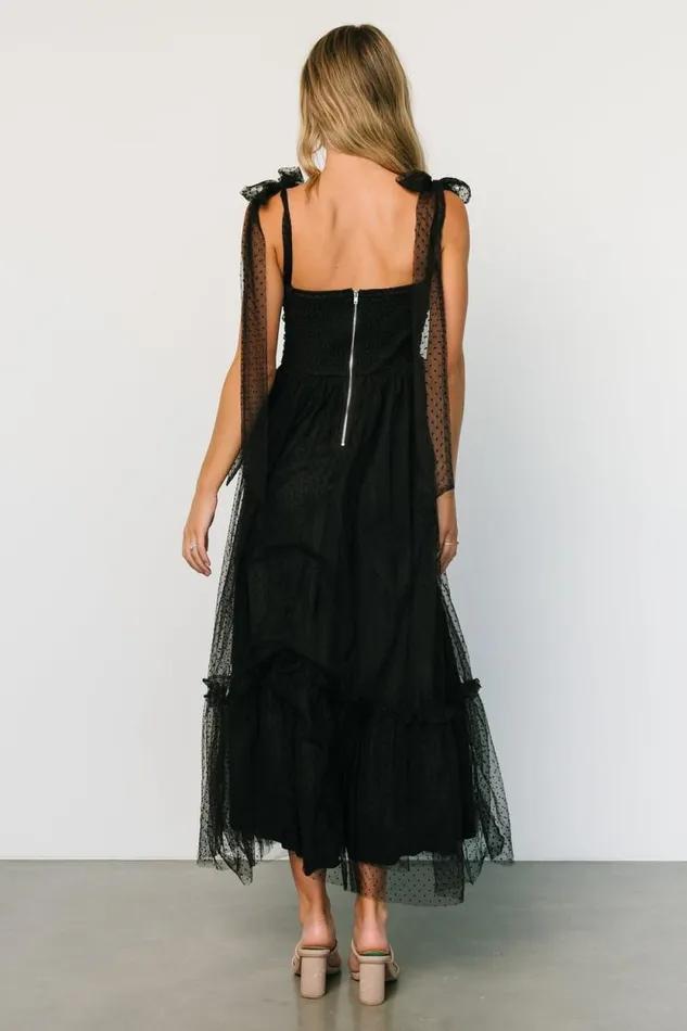 Women Mavani Swiss Dot Tulle Maxi Dress Black Baltic Born Maxi Dresses Women Mavani Swiss Dot Tulle Maxi Dress Black Baltic Born Maxi Dresses