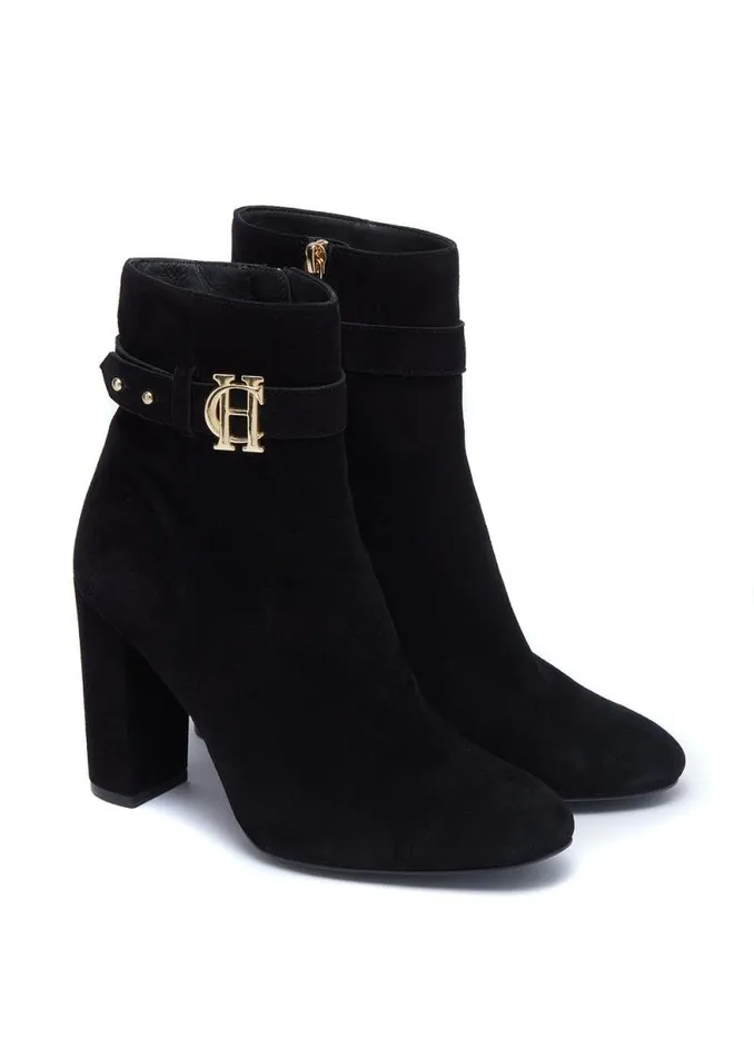 Women Mayfair Suede Ankle Boot Black Holland Cooper Boots