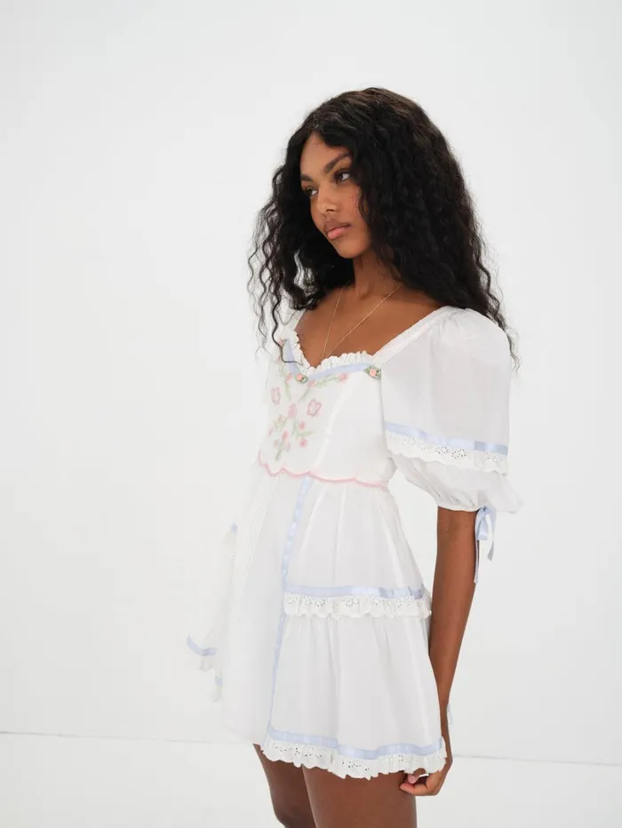 Women Meadow Mini Dress White For Love and Lemons Dresses Women Meadow Mini Dress White For Love and Lemons Dresses