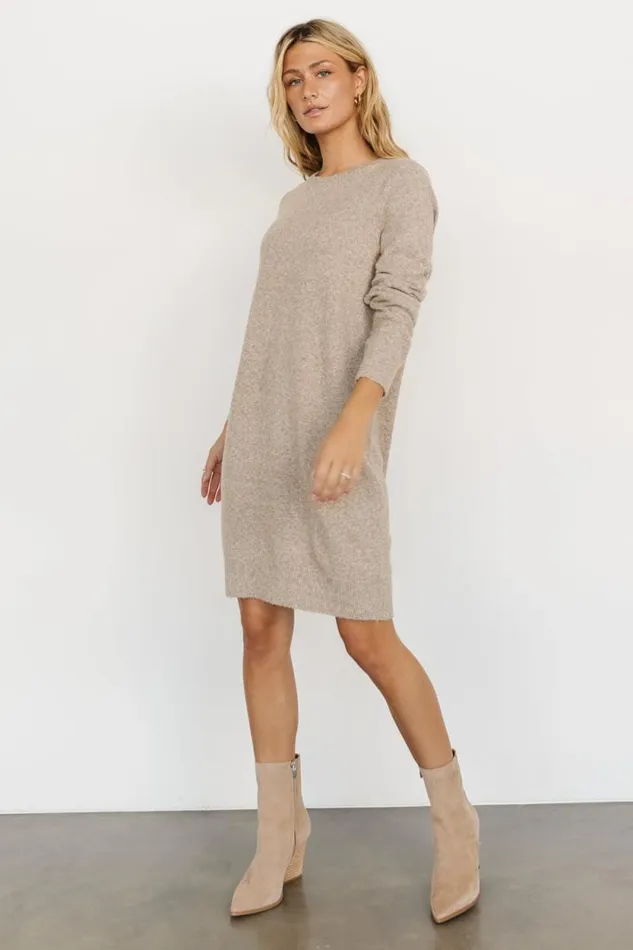Women Miller Sweater Dress Heather Taupe Baltic Born Short Dresses Women Miller Sweater Dress Heather Taupe Baltic Born Short Dresses